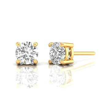 Buy Solitaire 4-Prongs Setting Diamond Stud Earring from Ivana Jewels Best lab grown diamond jewellery brand