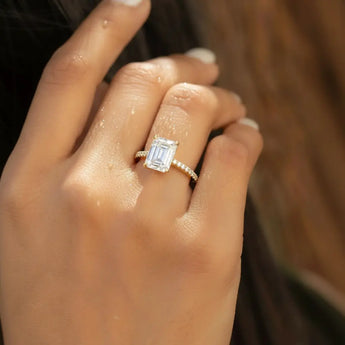 Buy 1 Carat Lab Grown Emerald Diamond Ring | Ivana Jewels Best lab grown diamond jewellery brand