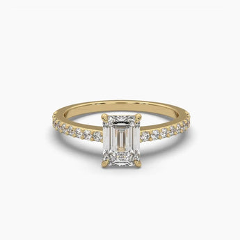 Buy Emerald Shape Diamond Engagement Ring from Ivana Jewels Best lab grown diamond jewellery brand