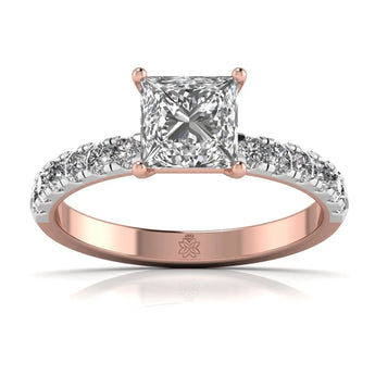 Buy Princess Halo Diamond Engagement Ring from Ivana Jewels Best lab grown diamond jewellery brand