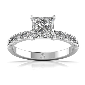 Buy Princess Halo Diamond Engagement Ring from Ivana Jewels Best lab grown diamond jewellery brand