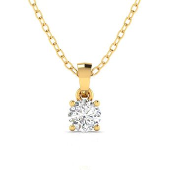 Buy 1 Carat Round Cut Solitaire Diamond Pendant Online from Ivana Jewels Best lab grown diamond jewellery brand