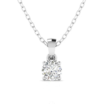 Buy 1 Carat Round Cut Solitaire Diamond Pendant Online from Ivana Jewels Best lab grown diamond jewellery brand