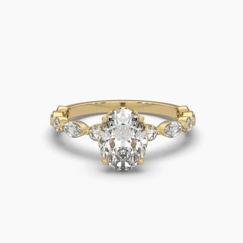 Buy Oval Oasis Diamond Engagement Ring from Ivana Jewels Best lab grown diamond jewellery brand