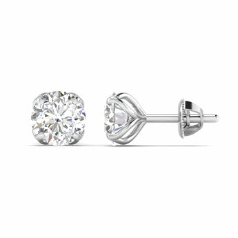 Buy 1 Carat Round Diamond Stud Earring from Ivana Jewels Best lab grown diamond jewellery brand