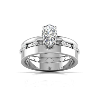 Buy 1.01 Carat Solitaire Oval Diamond Eternity Ring from Ivana Jewels Best lab grown diamond jewellery brand