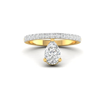 1.01 Carat Pear-Shaped Diamond Ring Ivana Jewels