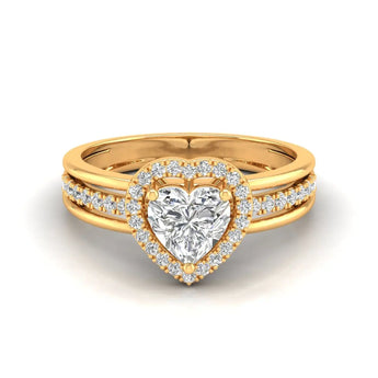 Buy Centre Heart Diamond Engagement Ring from Ivana Jewels Best lab grown diamond jewellery brand