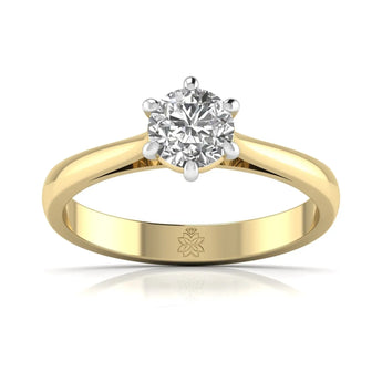 Buy Classic Round Solitaire Casual Diamond Ring at Ivana Jewels Best lab grown diamond jewellery brand
