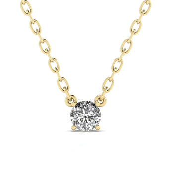 Shop 1.1 Carat Single Solitaire Diamond Pendant Online | Ivana Jewels Best lab grown diamond jewellery brand