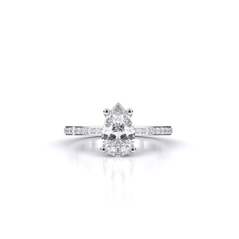 Buy Eminent Pear-Shaped Diamond Engagement Ring from Ivana Jewels Best lab grown diamond jewellery brand