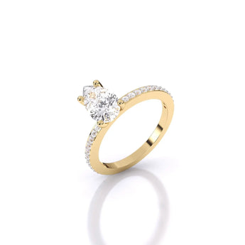 Buy Eminent Pear-Shaped Diamond Engagement Ring from Ivana Jewels Best lab grown diamond jewellery brand