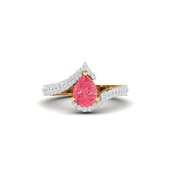 1.15 Carat Swirl Promise Pear Solitaire Diamond Ring Ivana Jewels