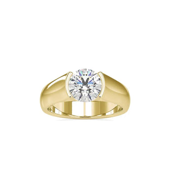 Buy Round Cut Diamond Ring for Men from Ivana Jewels Best lab grown diamond jewellery brand