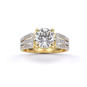 Buy Classic Gold Solitaire Diamond Engagement Ring from Ivana Jewels Best lab grown diamond jewellery brand