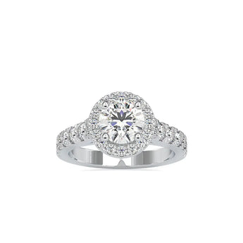 Buy Solitaire Halo Diamond Engagement Ring from Ivana Jewels Best lab grown diamond jewellery brand