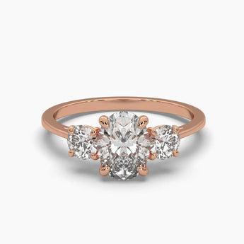 Buy Oval Shape Casual Diamond Ring at Ivana Jewels Best lab grown diamond jewellery brand