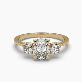 Buy Oval Shape Casual Diamond Ring at Ivana Jewels Best lab grown diamond jewellery brand