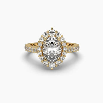 Buy gold Diamond Engagement Ring from Ivana Jewels Best lab grown diamond jewellery brand