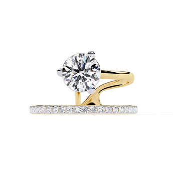 Buy Four-Prong Rose Gold Diamond Engagement Ring from Ivana Jewels Best lab grown diamond jewellery brand