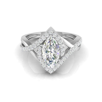 Buy Elegant Marquise Diamond Engagement Ring from Ivana Jewels Best lab grown diamond jewellery brand