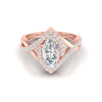 Buy Elegant Marquise Diamond Engagement Ring from Ivana Jewels Best lab grown diamond jewellery brand