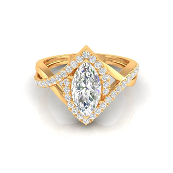 Buy Elegant Marquise Diamond Engagement Ring from Ivana Jewels Best lab grown diamond jewellery brand