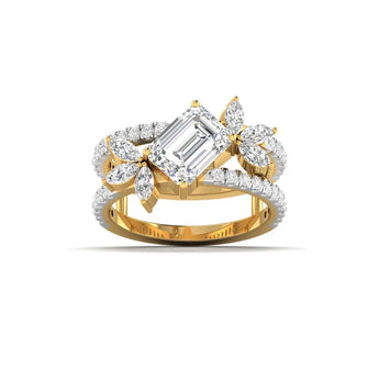 Buy Bridal Emerald Cut Diamond Eternity Ring from Ivana Jewels Best lab grown diamond jewellery brand