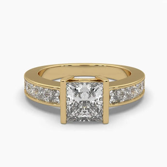 Buy Fancy Princess Shape Diamond Engagement Ring from Ivana Jewels Best lab grown diamond jewellery brand