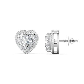 Buy Heart Shape Diamond Stud Earring from Ivana Jewels Best lab grown diamond jewellery brand