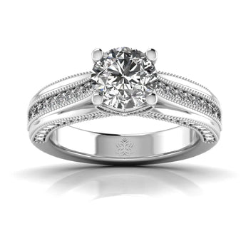 Buy French Diamond Engagement Ring from Ivana Jewels Best lab grown diamond jewellery brand
