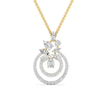 1.5 Ct Gold Swirl Drop Earrings Best lab grown diamond jewellery brand