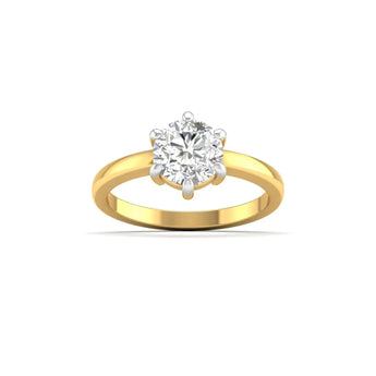 Buy 1 Carat Round-Cut Diamond Engagement Ring from Ivana Jewels Best lab grown diamond jewellery brand