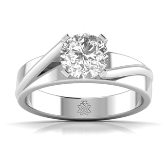 Buy Gold Solitaire Casual Diamond Ring at Ivana Jewels Best lab grown diamond jewellery brand