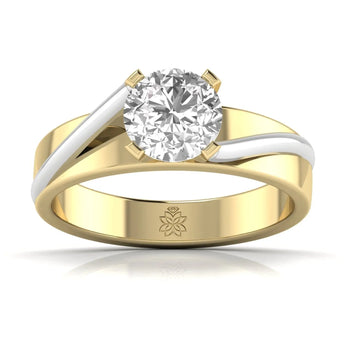 Buy Gold Solitaire Casual Diamond Ring at Ivana Jewels Best lab grown diamond jewellery brand