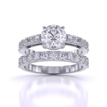 Buy 1.5 Carat Scalloped Diamond Engagement Ring from Ivana Jewels Best lab grown diamond jewellery brand