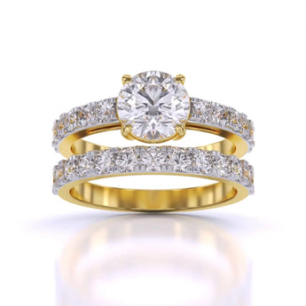 Buy 1.5 Carat Scalloped Diamond Engagement Ring from Ivana Jewels Best lab grown diamond jewellery brand