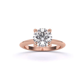 Buy Gold Round Diamond Engagement Ring from Ivana Jewels Best lab grown diamond jewellery brand