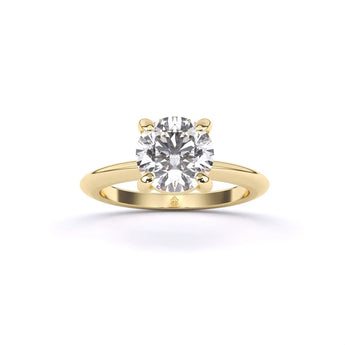 Buy Gold Round Diamond Engagement Ring from Ivana Jewels Best lab grown diamond jewellery brand