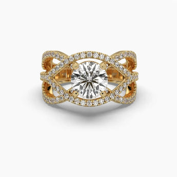 Buy Solitaire Round Diamond Engagement Ring from Ivana Jewels Best lab grown diamond jewellery brand