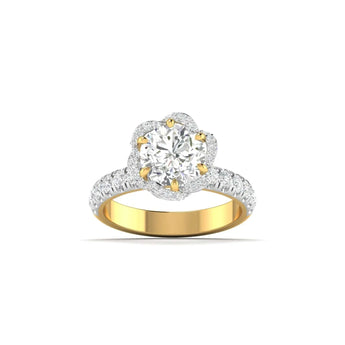 Buy 1 Carat Halo Diamond Engagement Ring from Ivana Jewels Best lab grown diamond jewellery brand