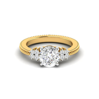 Portuguese Diamond Three Stone Gold Engagement Ring Best lab grown diamond jewellery brand