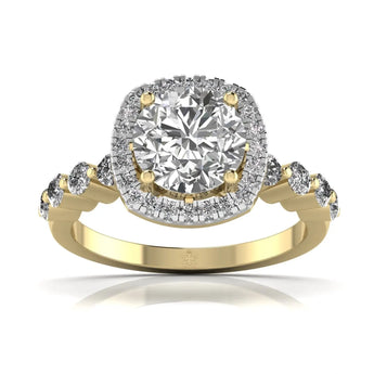 Buy Radiant Centre Solitaire Diamond Engagement Ring from Ivana Jewels Best lab grown diamond jewellery brand