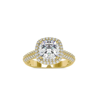 Buy Cushion Shape Casual Diamond Ring at Ivana Jewels Best lab grown diamond jewellery brand