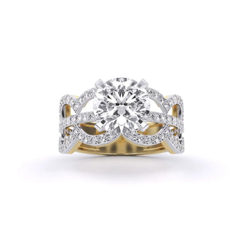 Buy Inter Twin Diamond Cocktail Ring at Ivana Jewels Best lab grown diamond jewellery brand