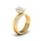 Eye-Catching Oval Diamond Ring Set for Weddings