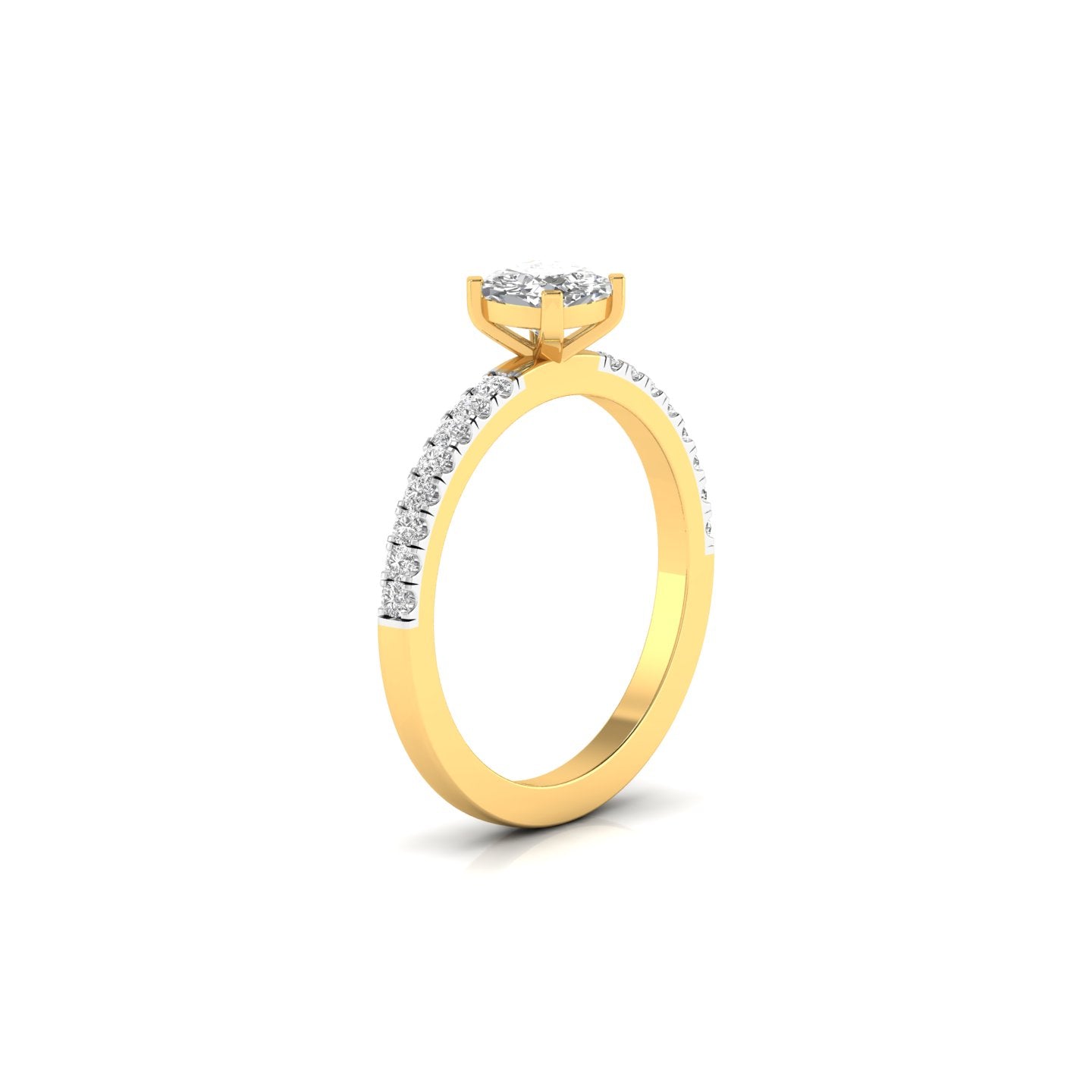 1.01 Carat Cushion Shape Solitaire Diamond Ring