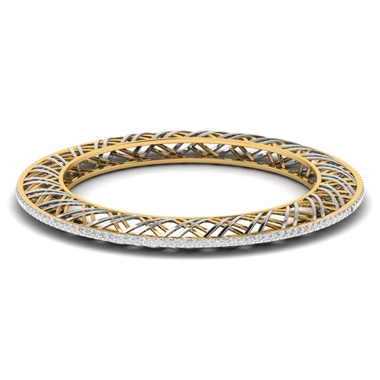 Contemporary Crosshatch Bangle