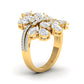 Pear-Cut Diamond Cluster Ring in  Gold