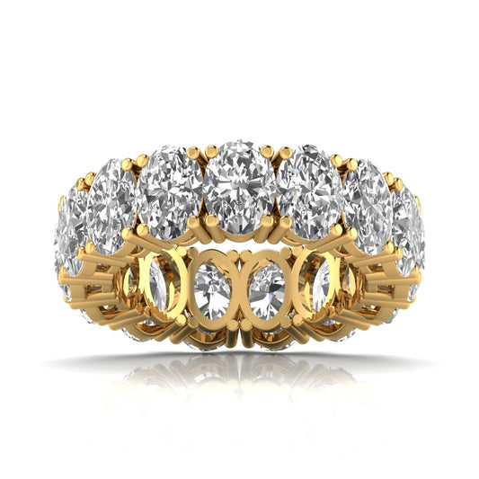 Oval Diamond Channel Setting Eternal Ring